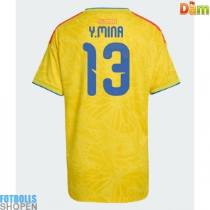 Billiga Colombia Yerry Mina #13 Hemmatröja Dam VM 2026 Kortärmad